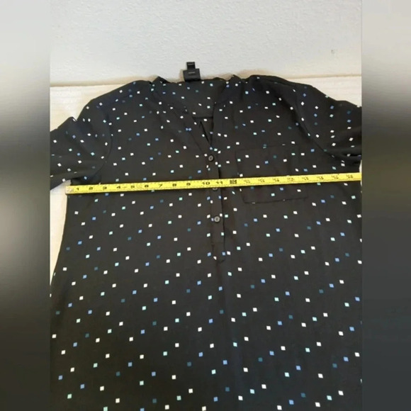 Worthington‎ Womens Tunic Black Roll Tab Sleeve Medium - Picture 11 of 16